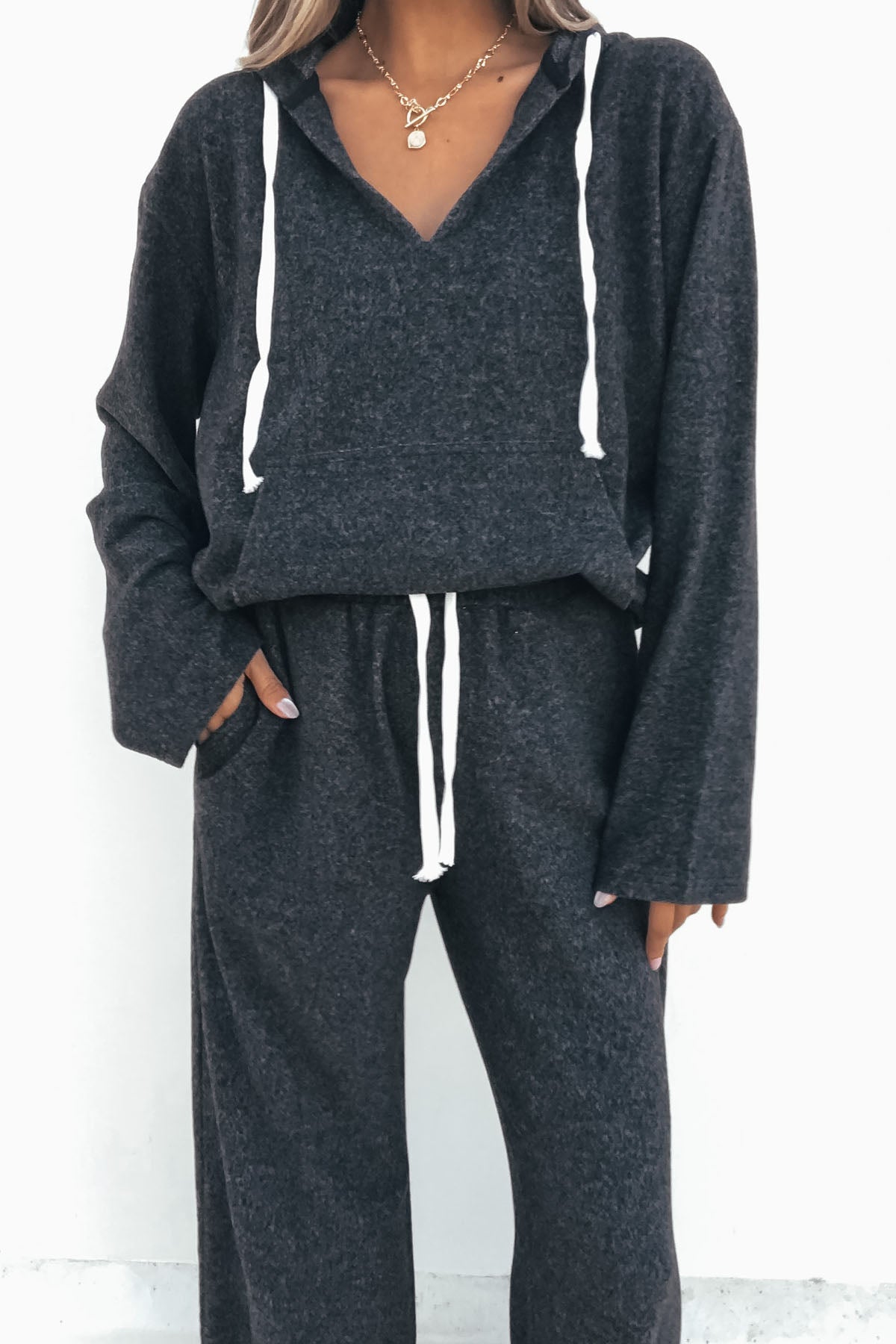 Charcoal Pullover Sweatshirt and Pant Set - Magnolia Boutique