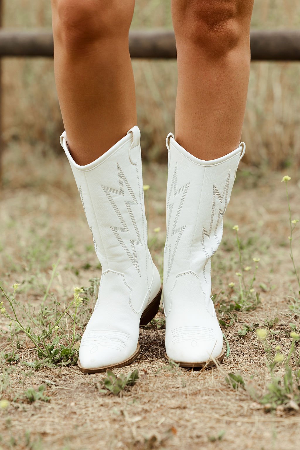 Chinese Laundry Josea White Western Boots - FINAL SALE - Magnolia Boutique