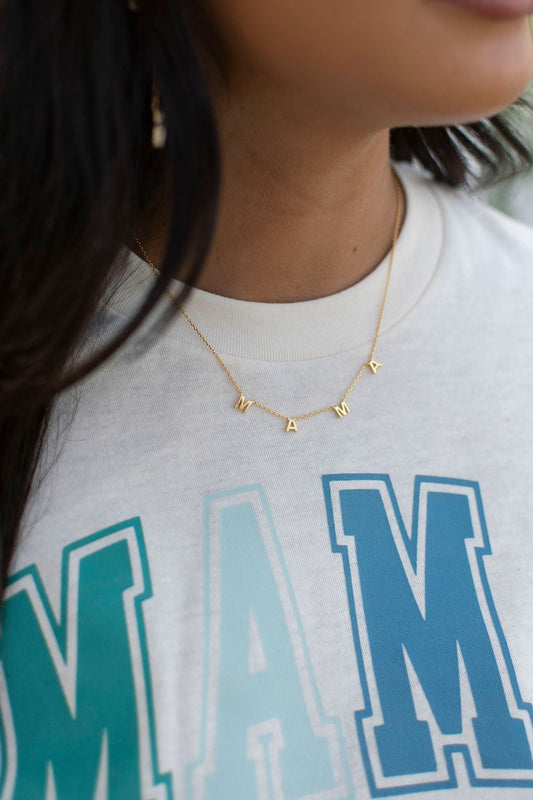 Gold Dipped Mama Charm Necklace - Magnolia Boutique