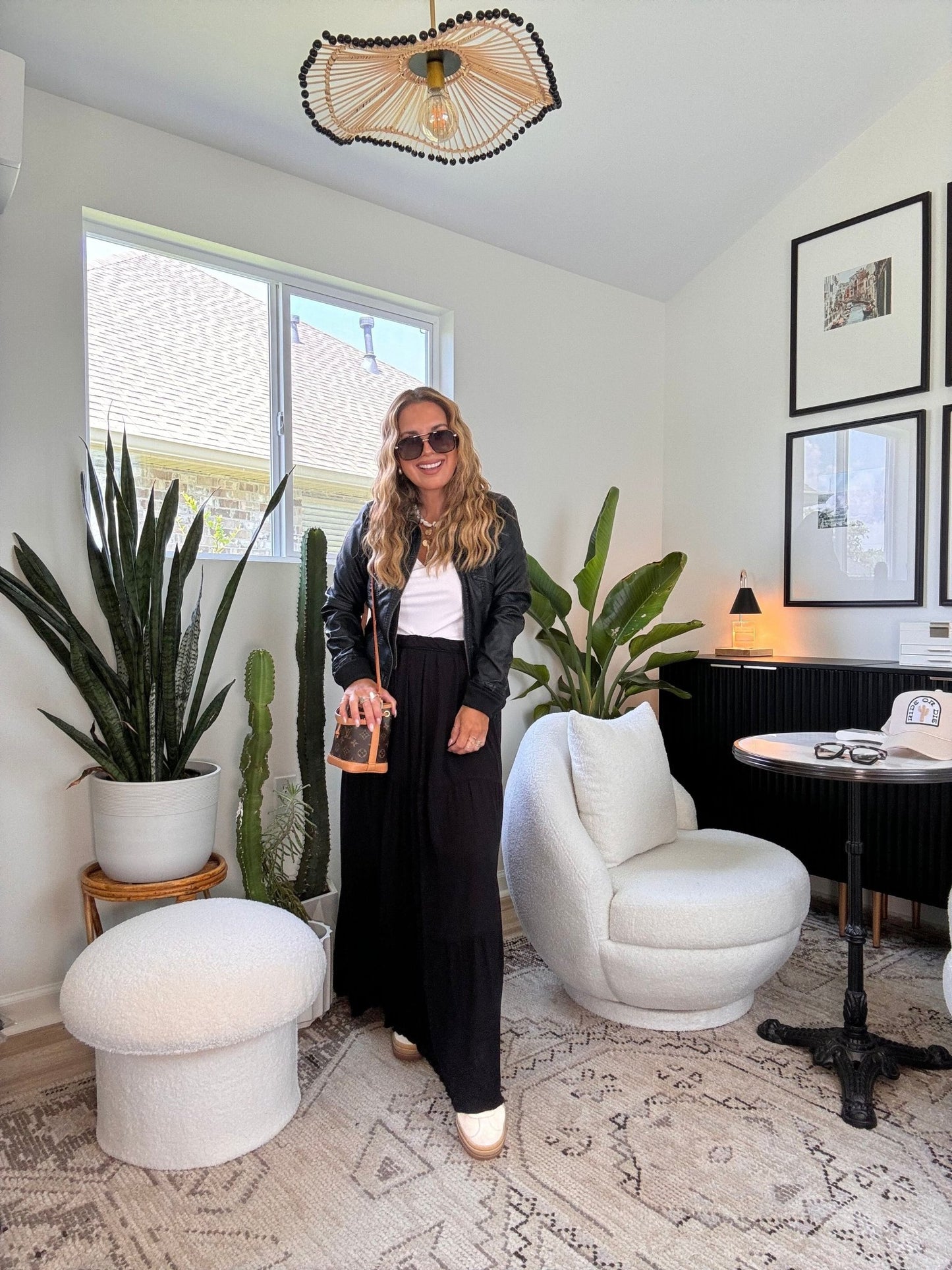 Hooded Sweatshirt Vegan Leather Black Jacket - Magnolia Boutique