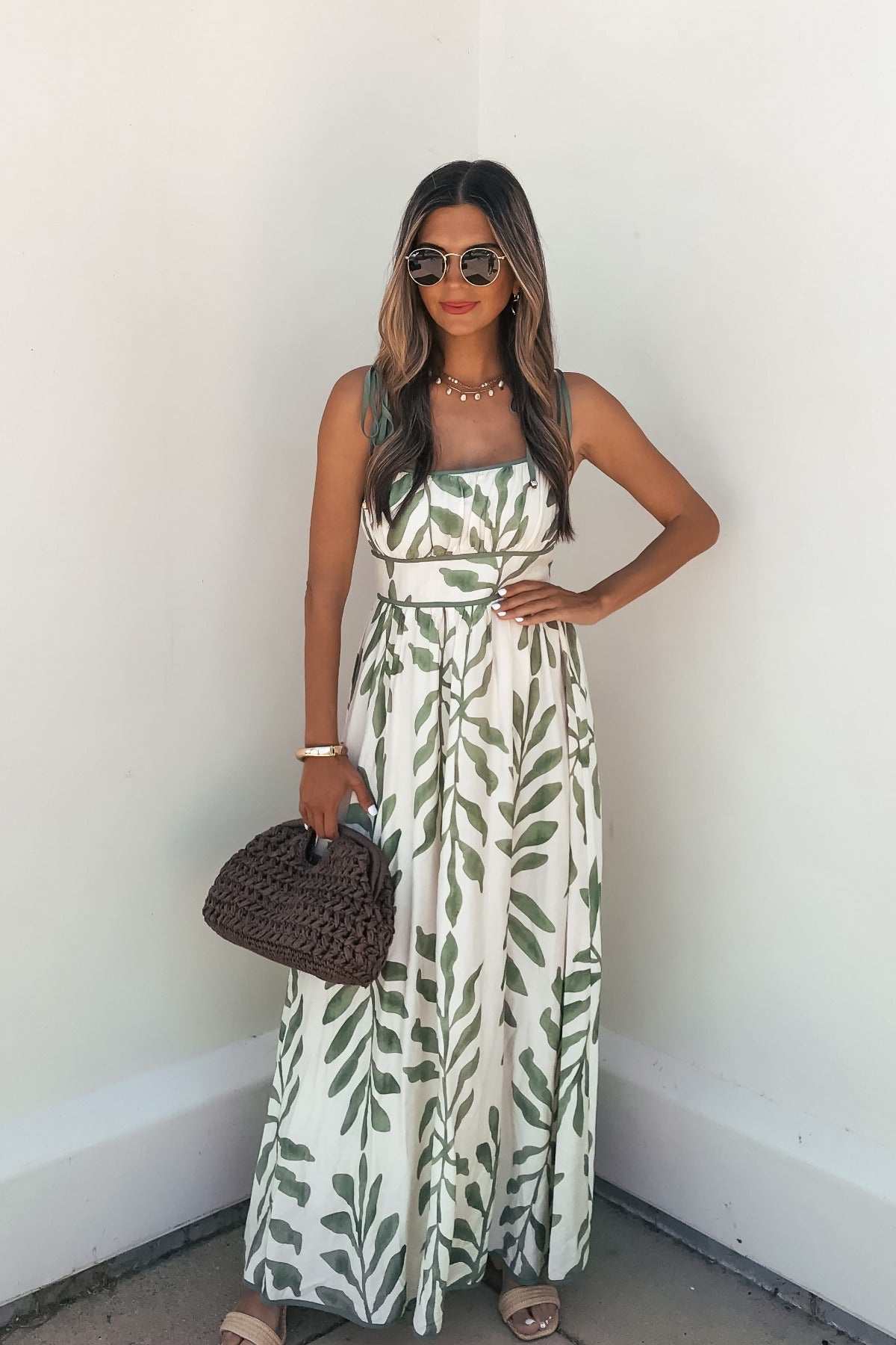 green leaf maxi dress Lilly Pulitzer Wexlee Long Sleeve Maxi Dress Women's Dress FIDDLE LEAF Green ITS A Jungle OUT THERE Engineered Knit Maxi Dr : 8 main image 0