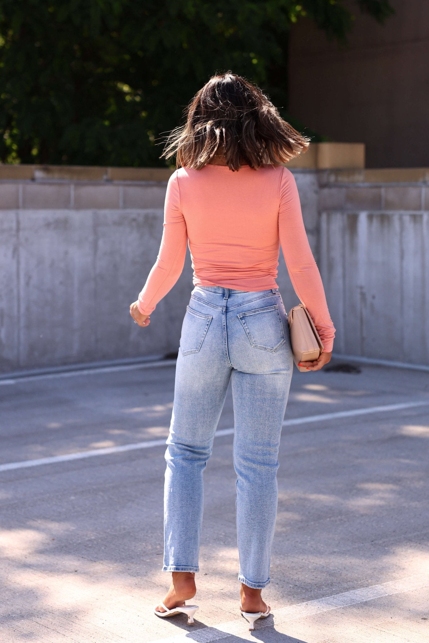 Light Wash High Rise Cropped Straight Jeans - Magnolia Boutique