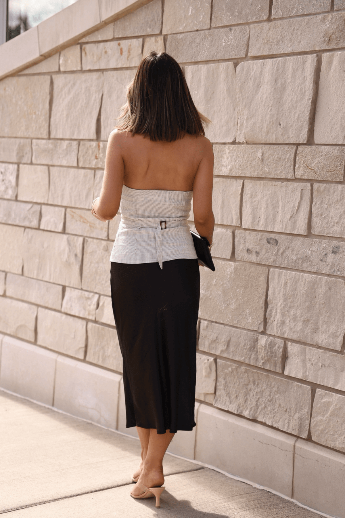 Muse By Magnolia Black Satin Midi Skirt - Magnolia Boutique