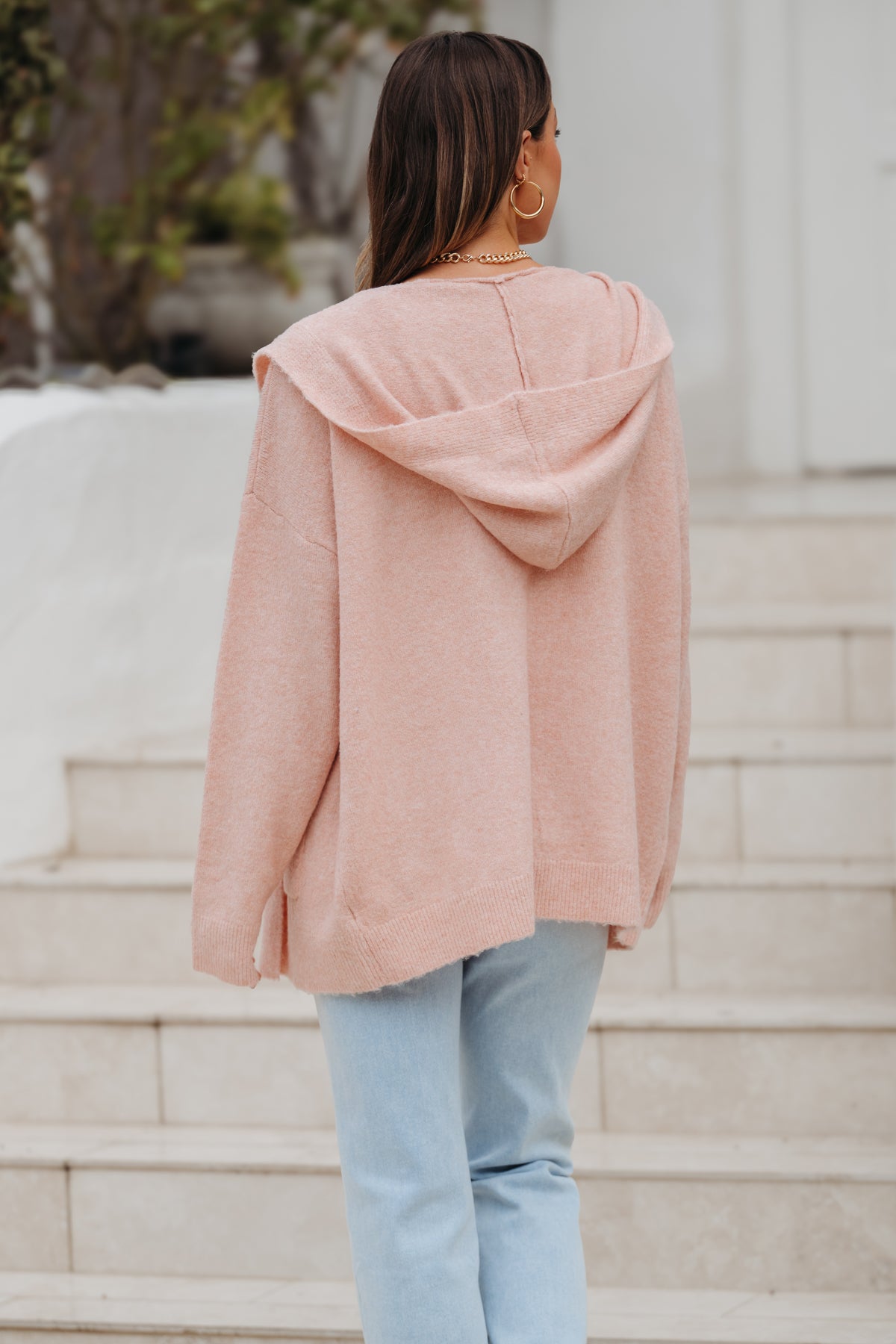 Pink Hooded Sweater Cardigan - Magnolia Boutique