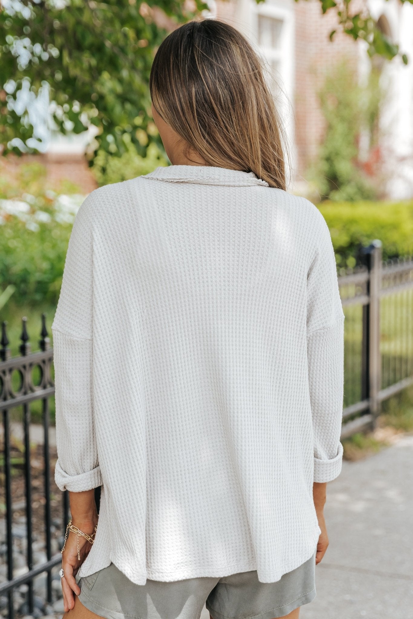 Taupe Waffle Knit Shacket - Magnolia Boutique