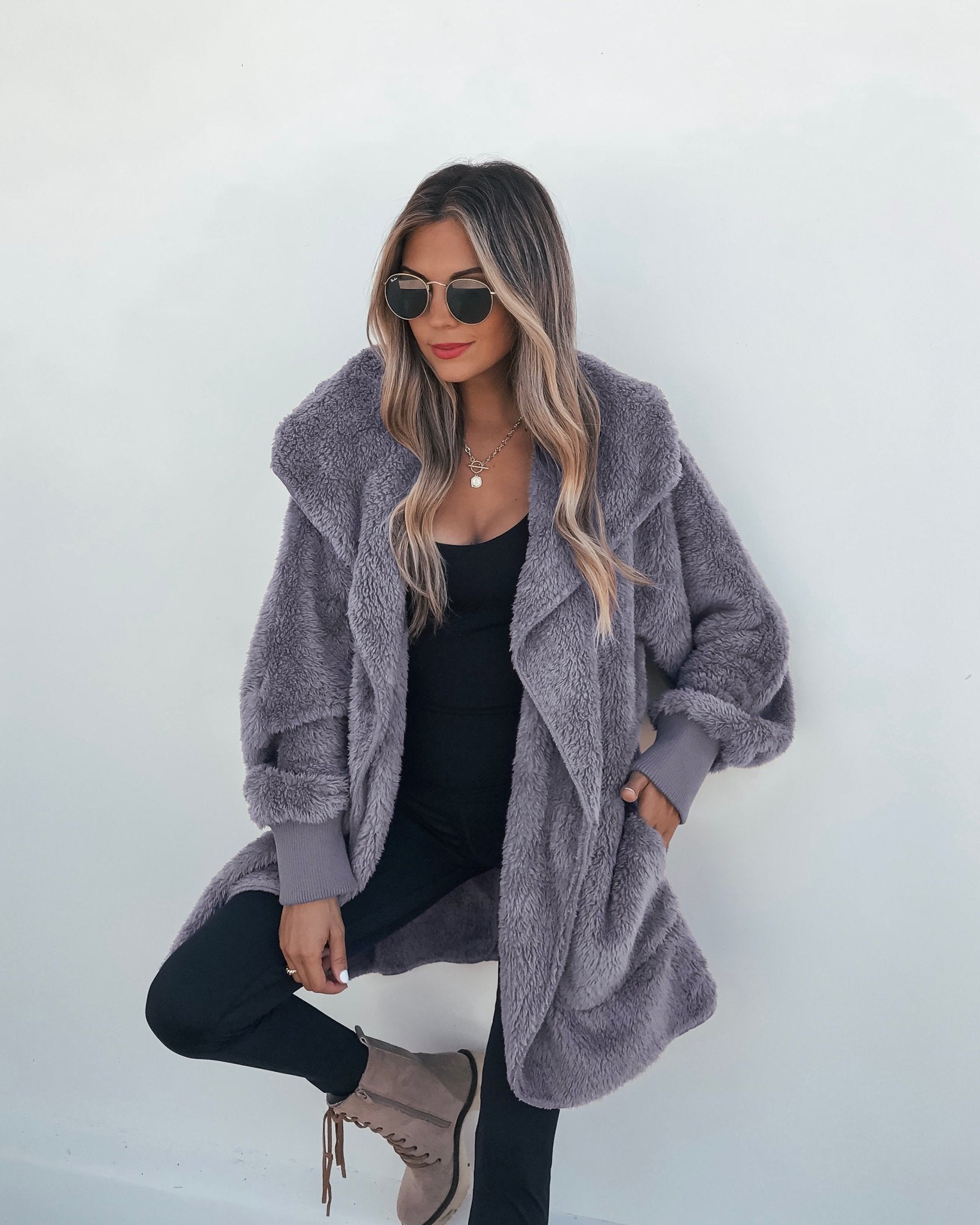 Teddy Fleece Hooded Cardigan – Magnolia Boutique