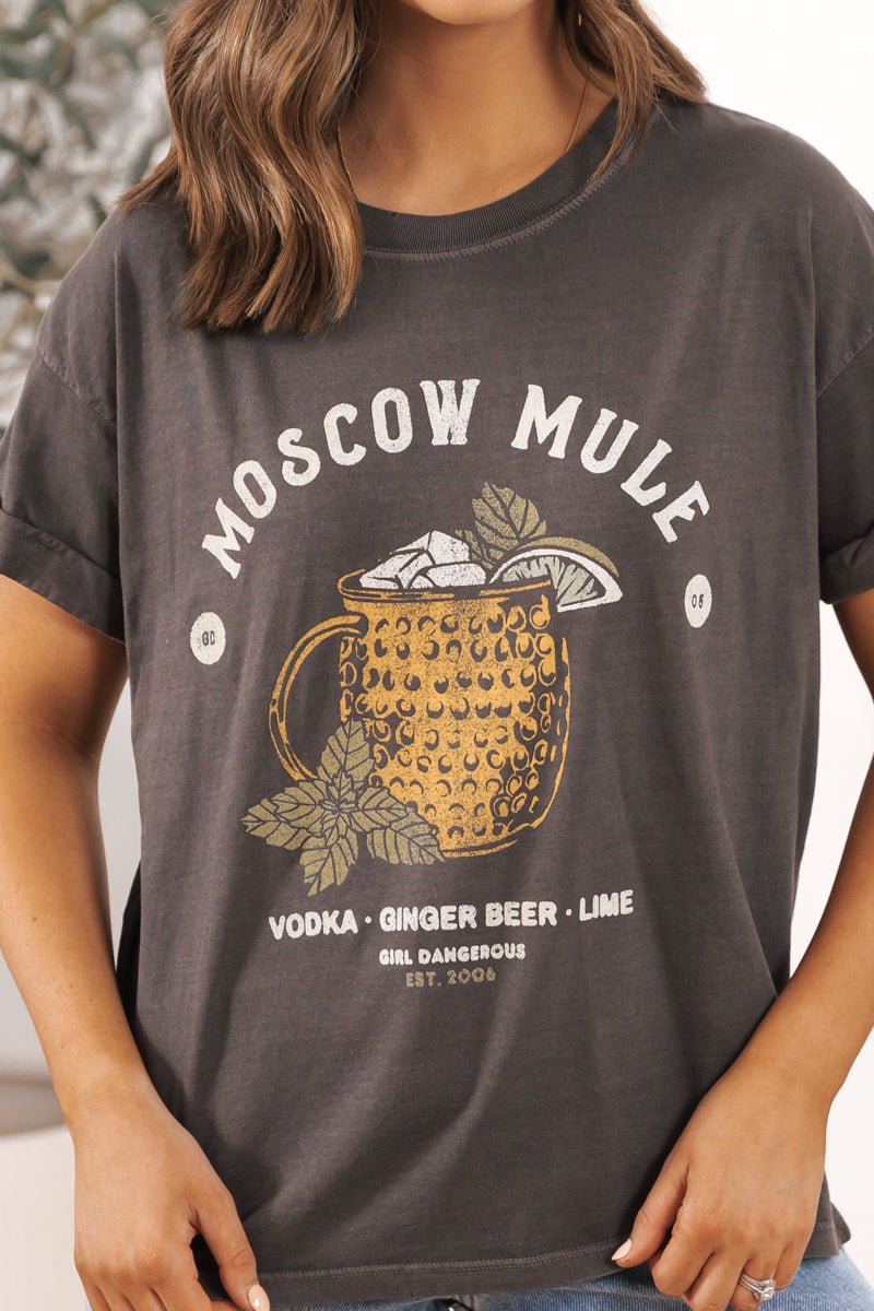 Vintage Charcoal Moscow Mule T-Shirt - Magnolia Boutique