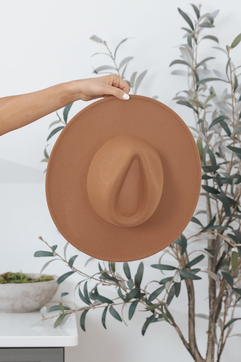Amore Wide Brim Brown Hat - Magnolia Boutique