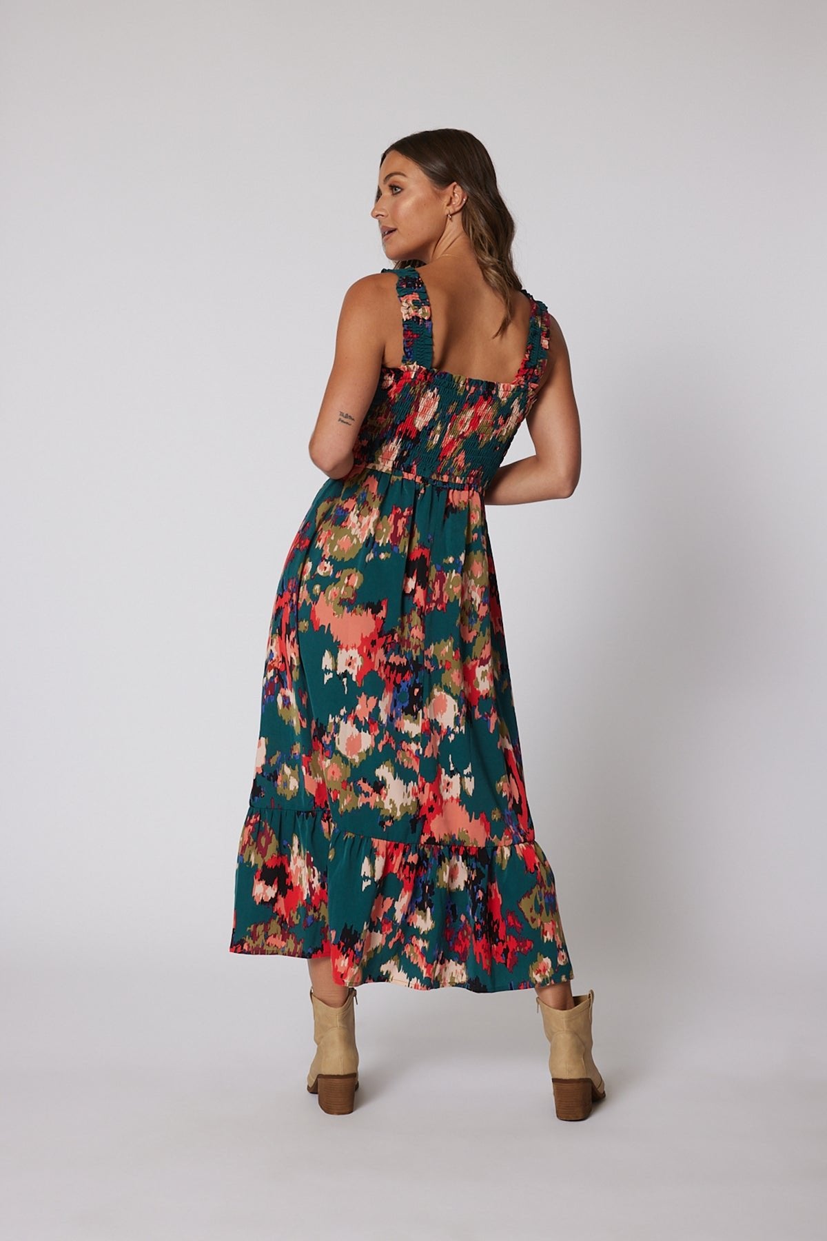 Multi Color Print Smock Maxi Dress | Pre Order - Magnolia Boutique