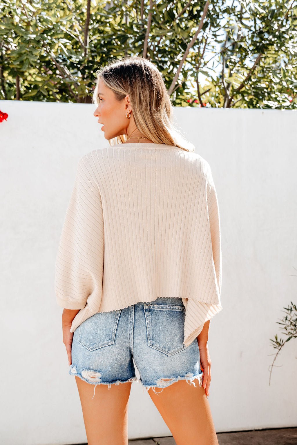 Natural Breezy Ribbed Sweater - Magnolia Boutique