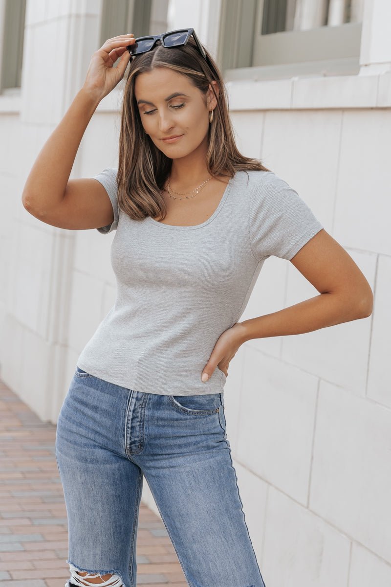 Short Sleeve Built in Bra T-Shirt – Magnolia Boutique