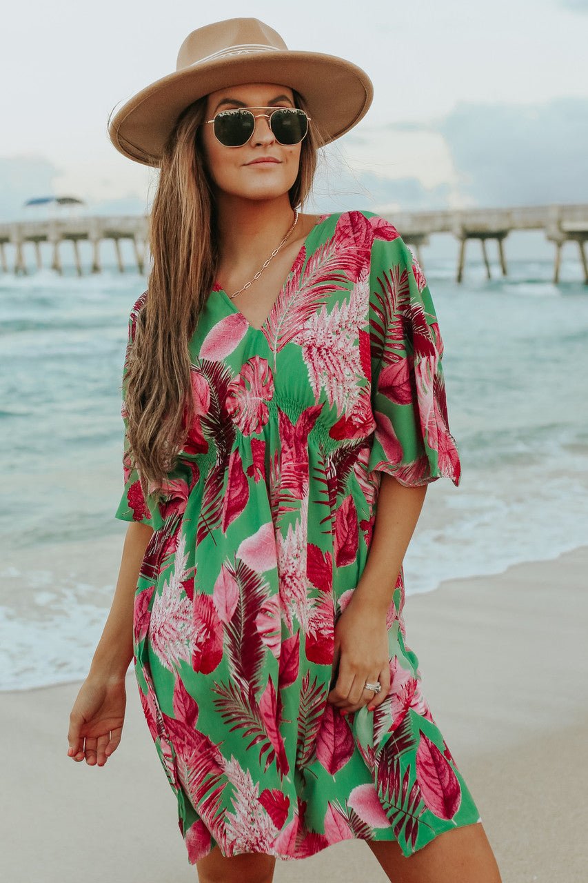 Green/Pink Palm Print Dress | Beach Dress | Magnolia Boutique S | Women's Online Boutique | Boho Chic Style | Magnolia Boutique Green/Pink Palm Print Dress | Beach Dress | Magnolia Boutique S | Women's Online Boutique | Boho Chic Style | Magnolia Boutique