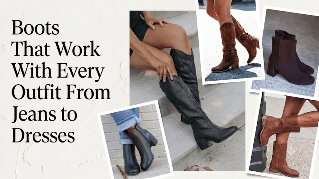Women's boots styled with jeans and dresses for versatile everyday outfits | Magnolia Boutique