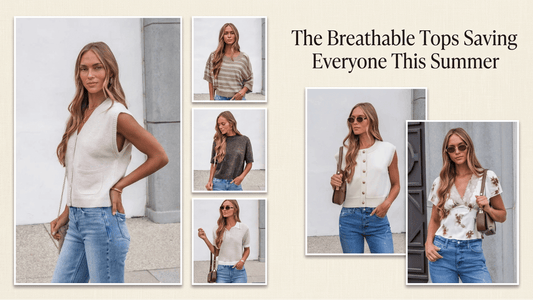 Women's breathable summer tops including sleeveless, striped, knit, and floral styles | Magnolia Boutique
