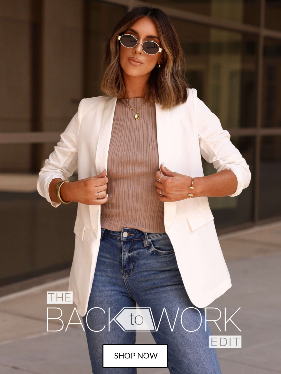 The back to work edit hero image on home page. 