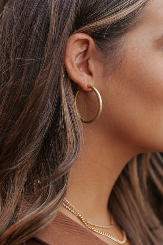 Small Vintage Gold Hoop Earrings