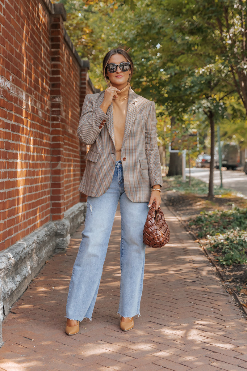 Boss Babe Oversized Plaid Blazer