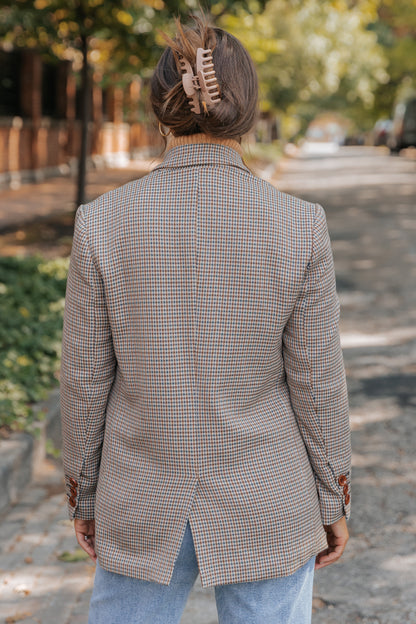 Boss Babe Oversized Plaid Blazer