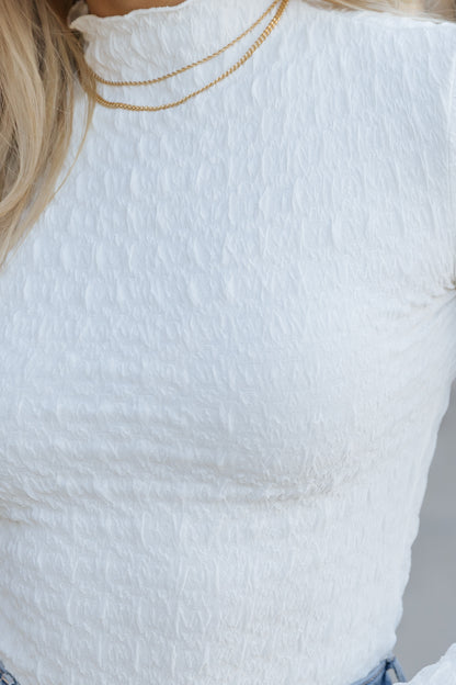 Better Than Basic Textured Top - Ivory