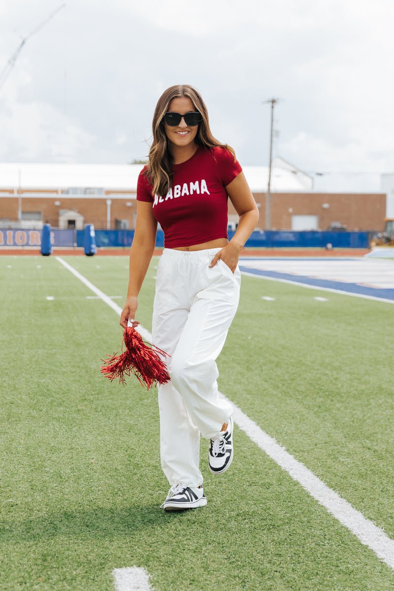 Alabama Crimson Baby Tee - Magnolia Boutique