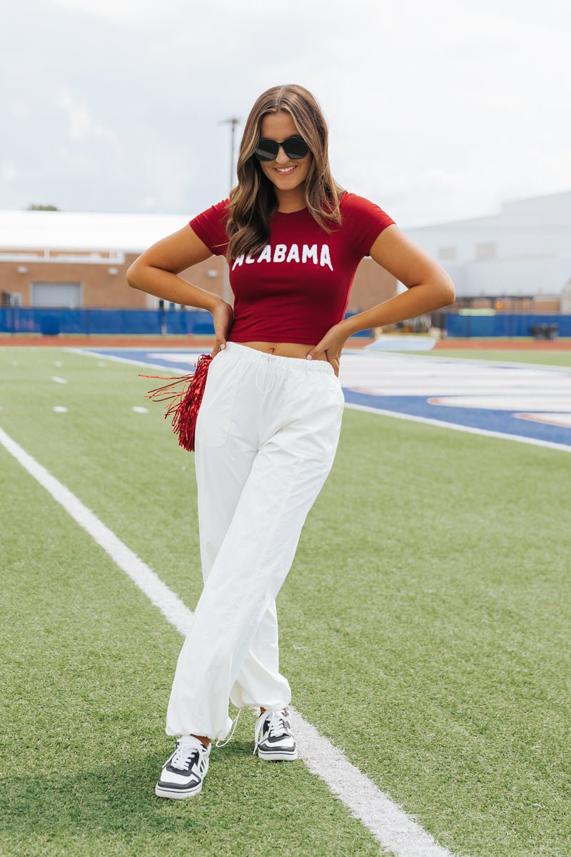 Alabama Crimson Baby Tee - Magnolia Boutique