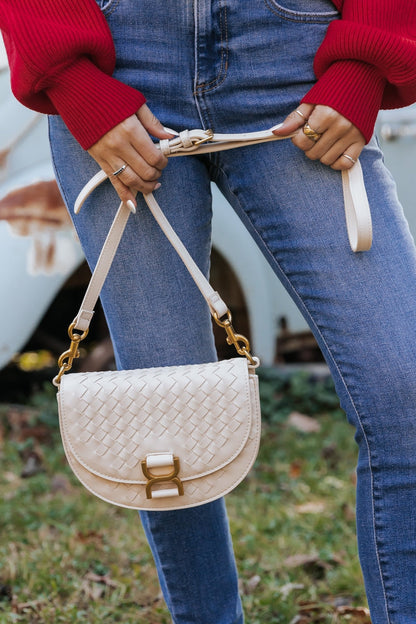 Alise Vegan Leather Crossbody Bag - Ivory - Magnolia Boutique