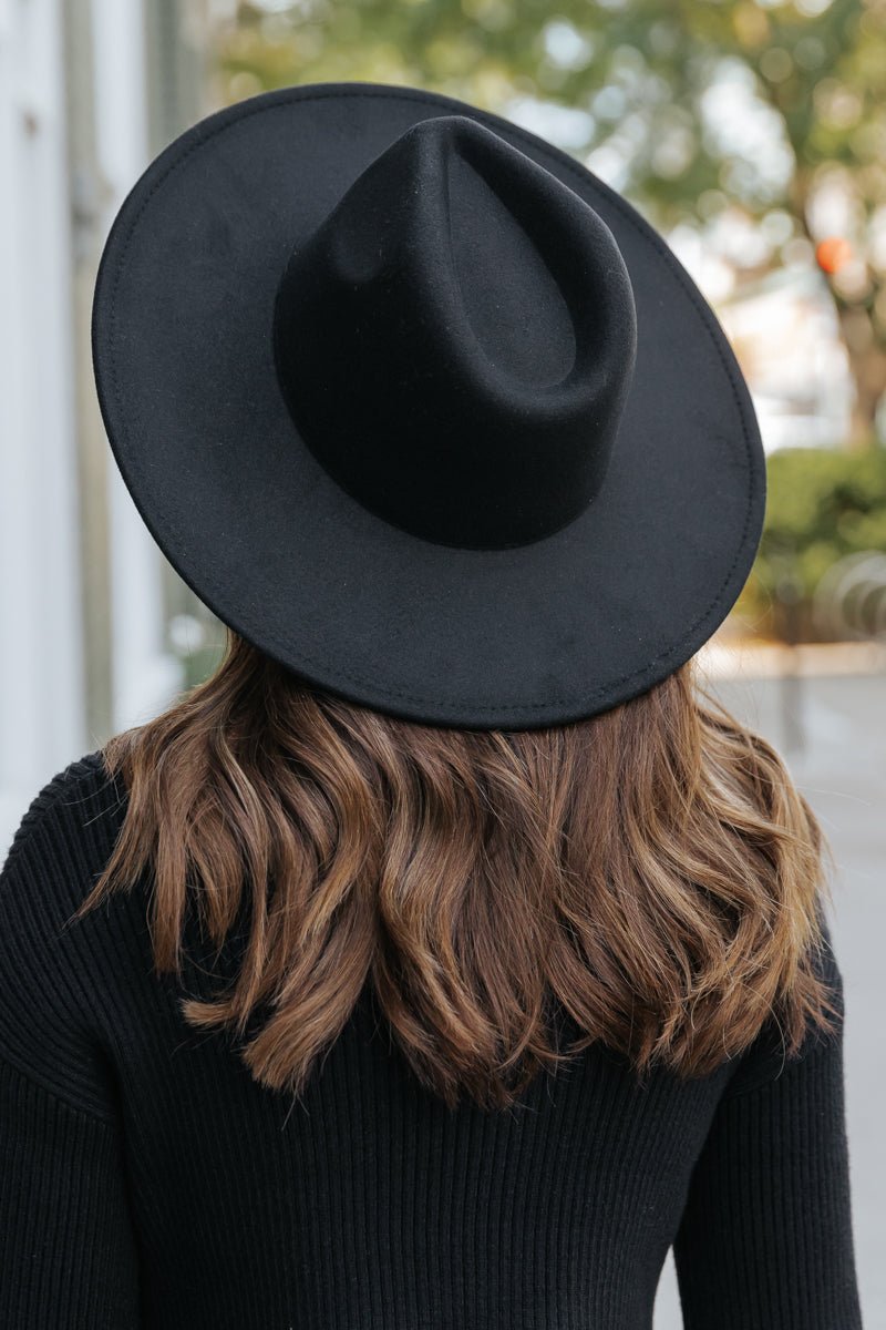 Amore Wide Brim Black Hat - Magnolia Boutique