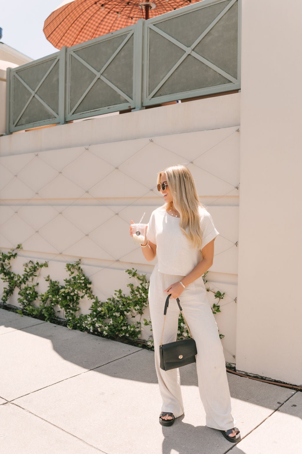 Beach Boardwalk Oatmeal Linen Top - Magnolia Boutique