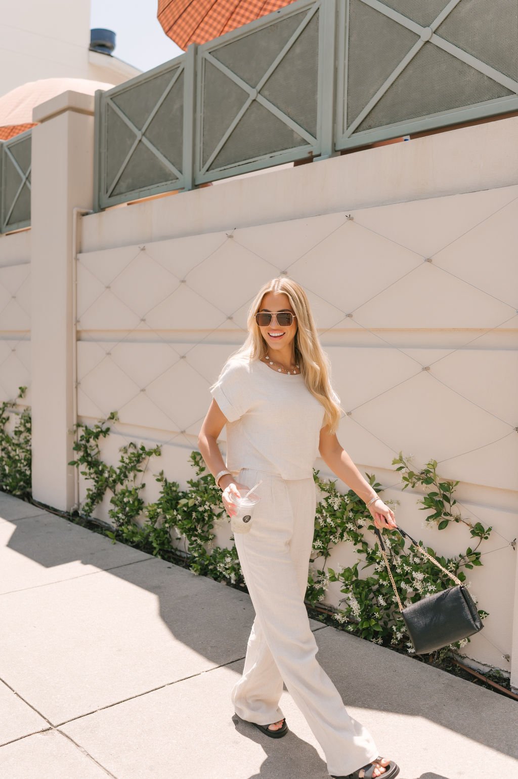 Beach Boardwalk Oatmeal Linen Top - Magnolia Boutique