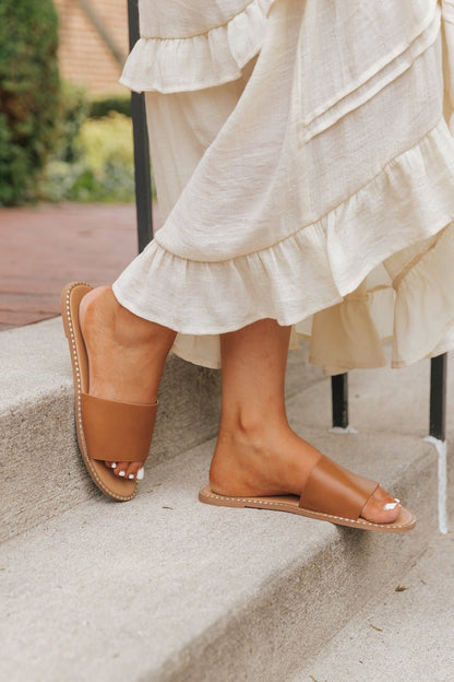 Beaded Detail Slide Sandals - Magnolia Boutique