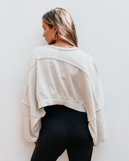 Beige Contrast Shrug Cardigan - Magnolia Boutique