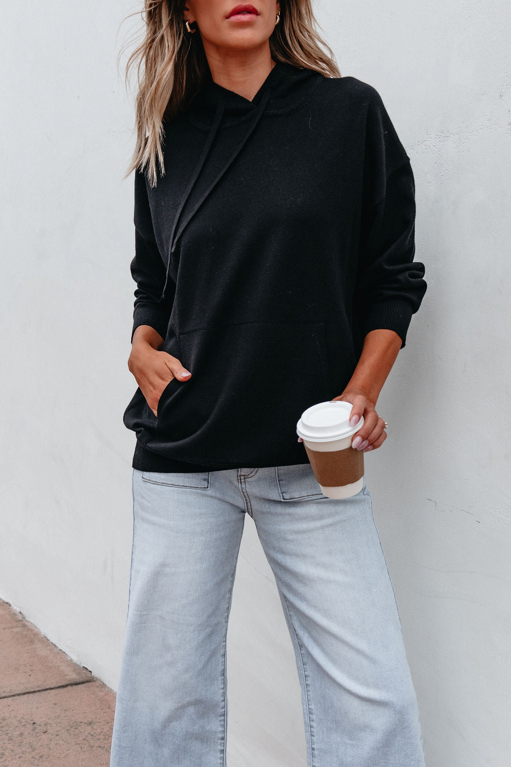 Black Cashmere Hooded Sweatshirt | Pre Order - Magnolia Boutique