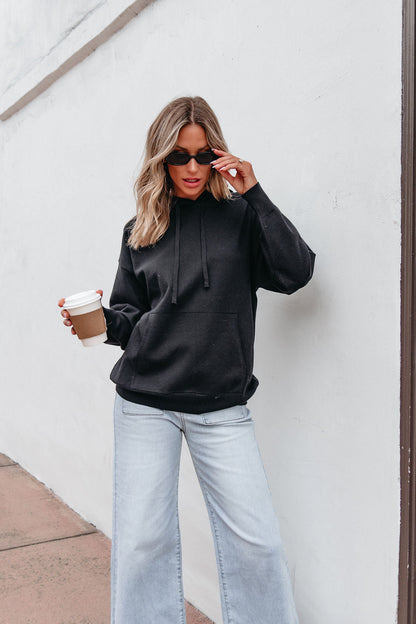 Black Cashmere Hooded Sweatshirt | Pre Order - Magnolia Boutique