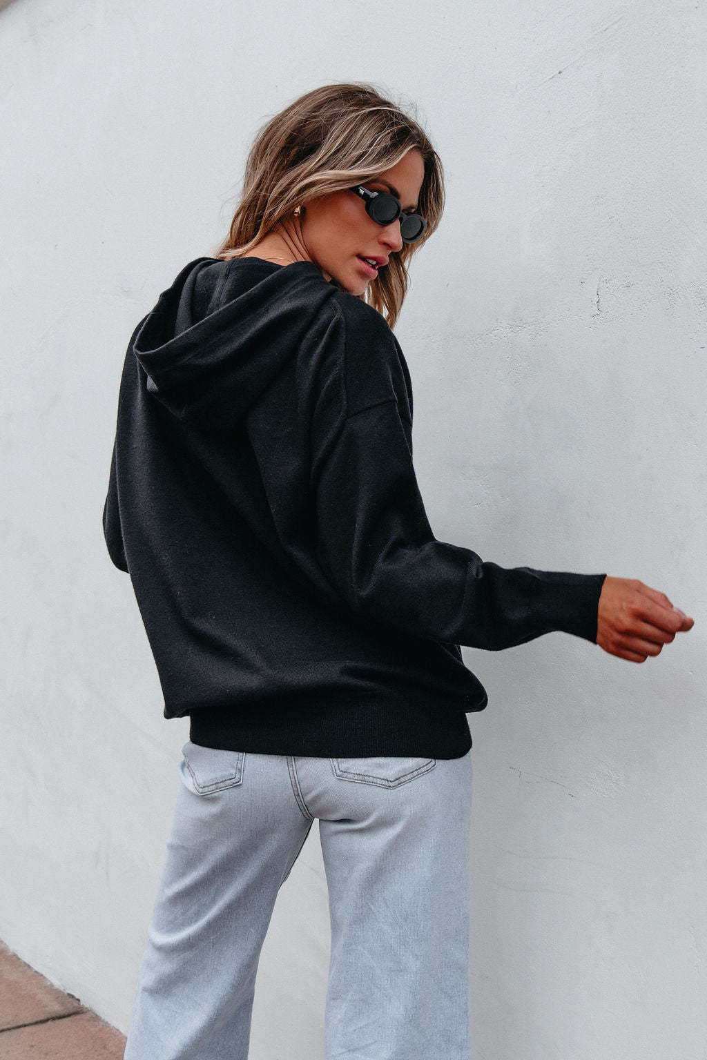 Black Cashmere Hooded Sweatshirt | Pre Order - Magnolia Boutique