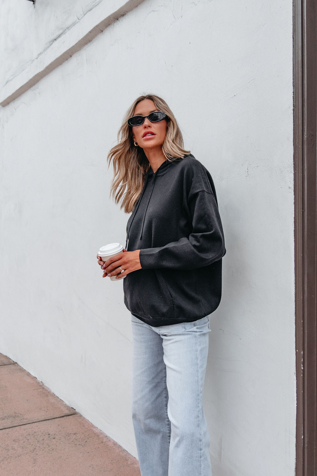 Black Cashmere Hooded Sweatshirt | Pre Order - Magnolia Boutique