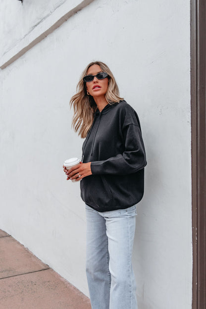 Black Cashmere Hooded Sweatshirt | Pre Order - Magnolia Boutique