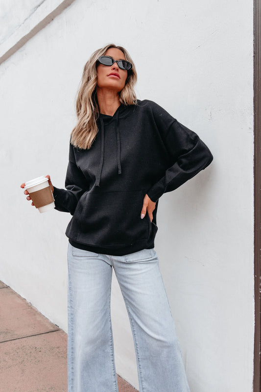 Black Cashmere Hooded Sweatshirt | Pre Order - Magnolia Boutique