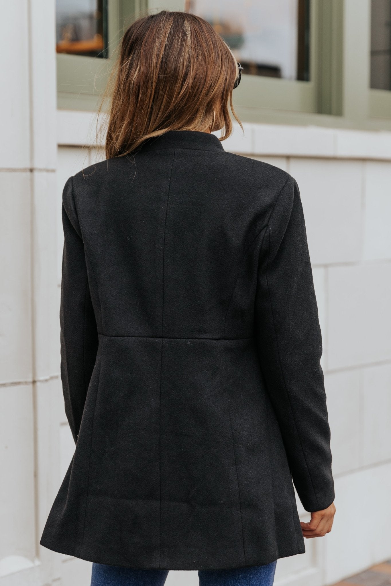 Black Double Breasted Peacoat - Magnolia Boutique