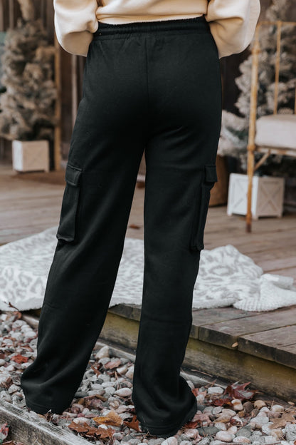 Black Fleece Cargo Pants - Magnolia Boutique