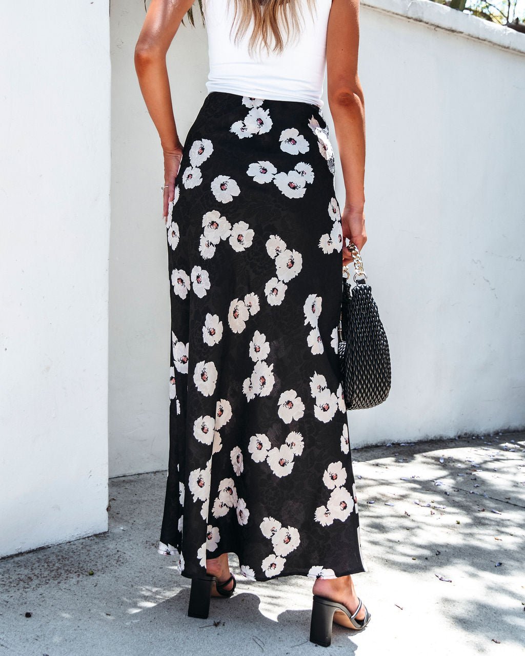 Black Floral Print Maxi Skirt - Magnolia Boutique