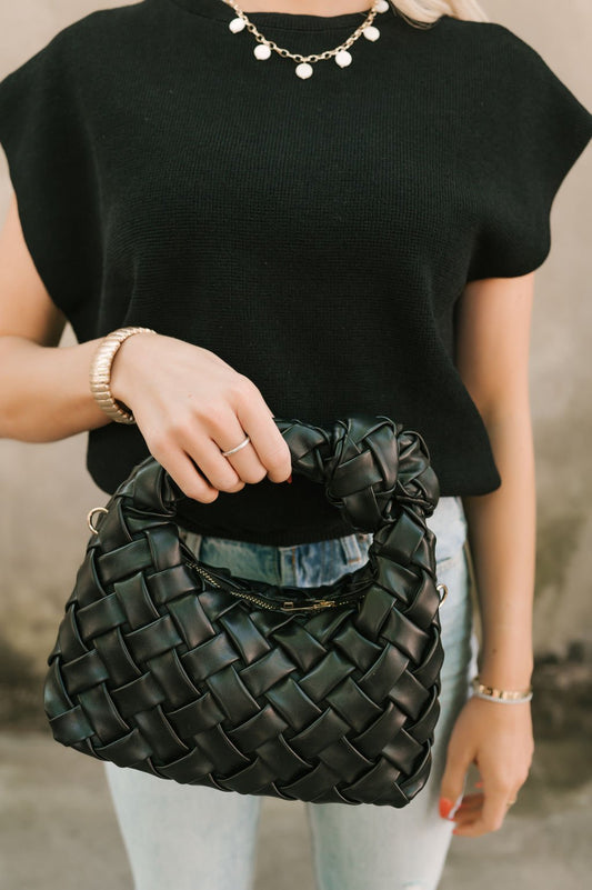 Black Josie Vegan Leather Crossbody Bag - Magnolia Boutique