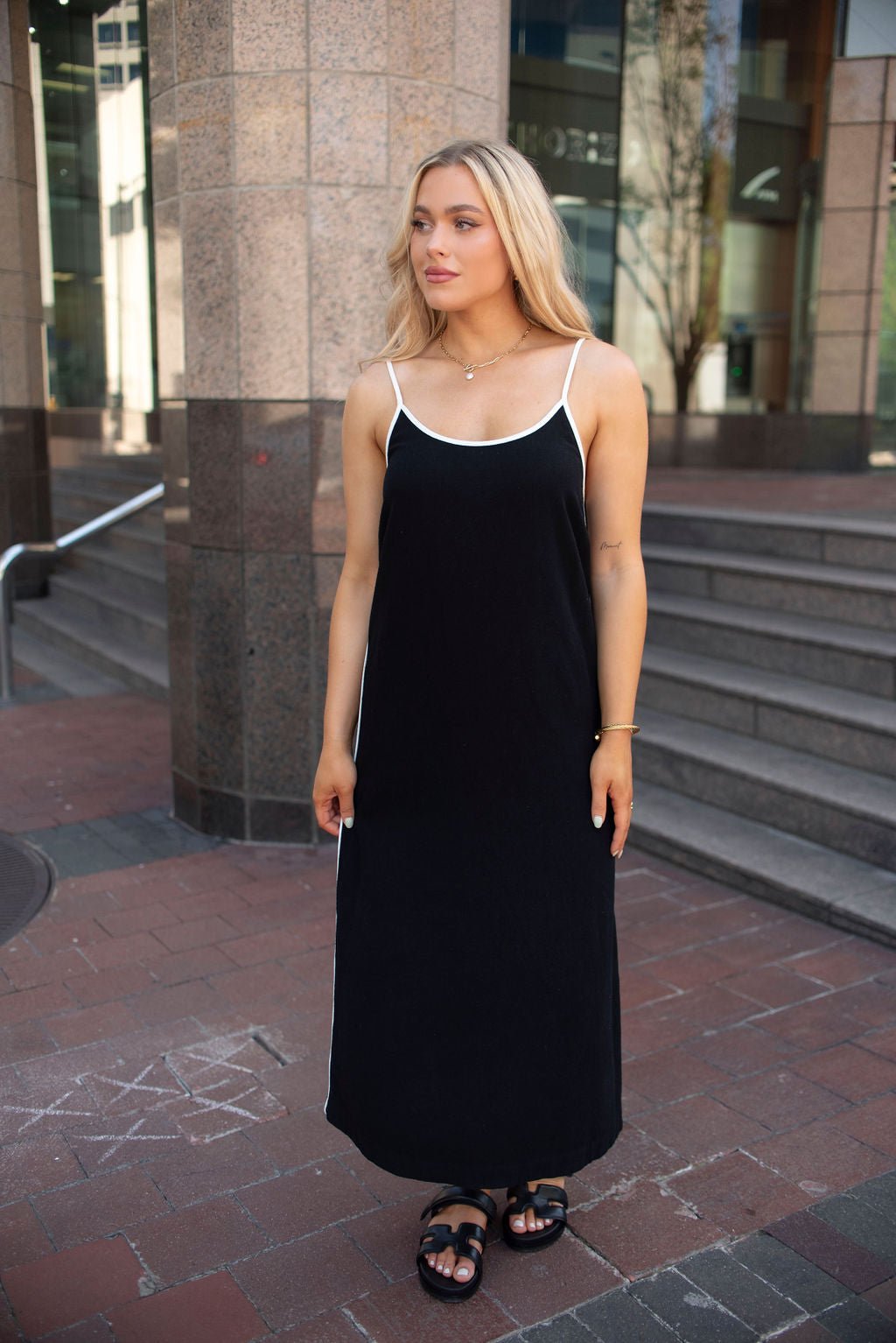 Black Linen Midi Dress - Magnolia Boutique