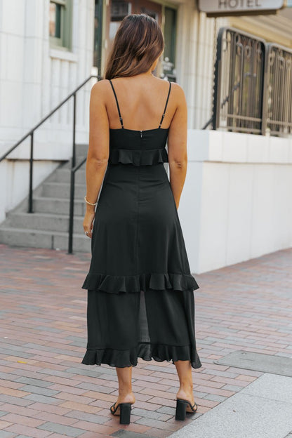 Black Sweetheart Ruffled Maxi Dress - Magnolia Boutique