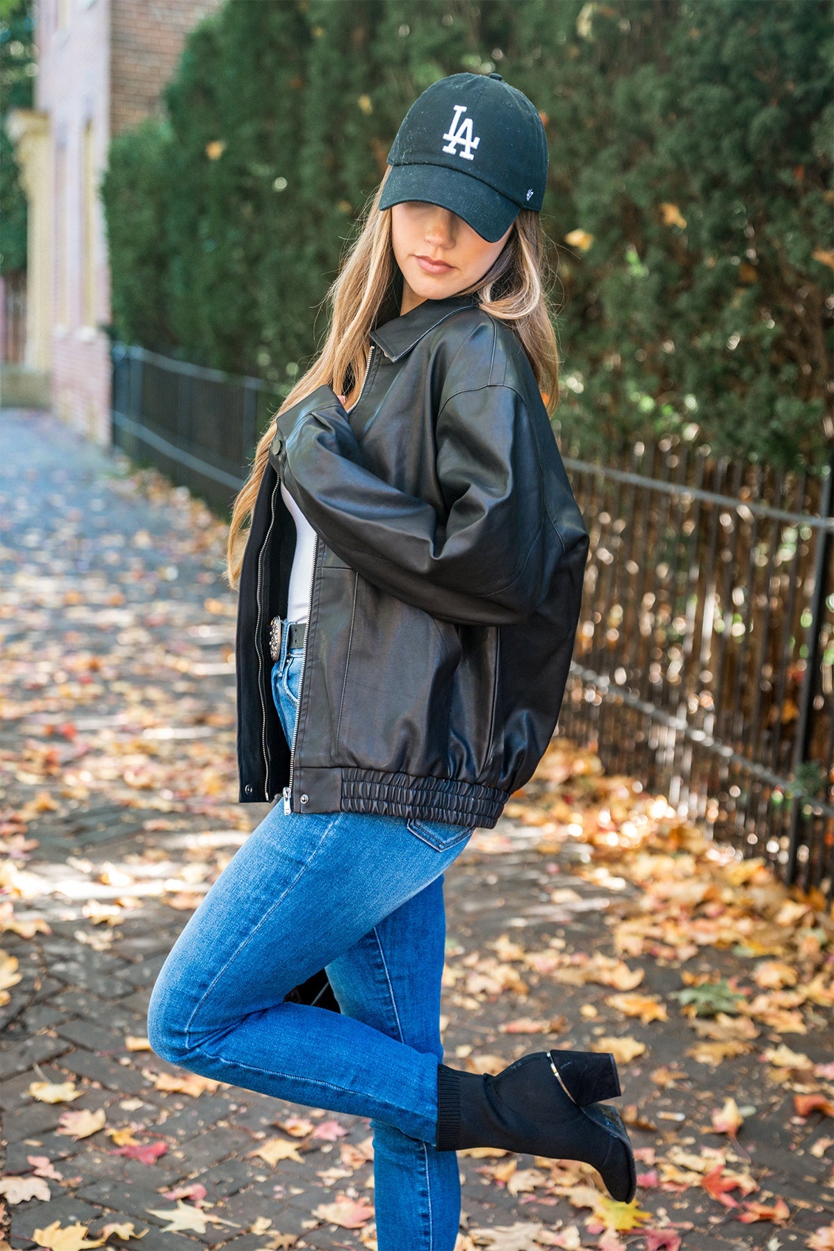 Black Wash Faux Leather Jacket - Magnolia Boutique