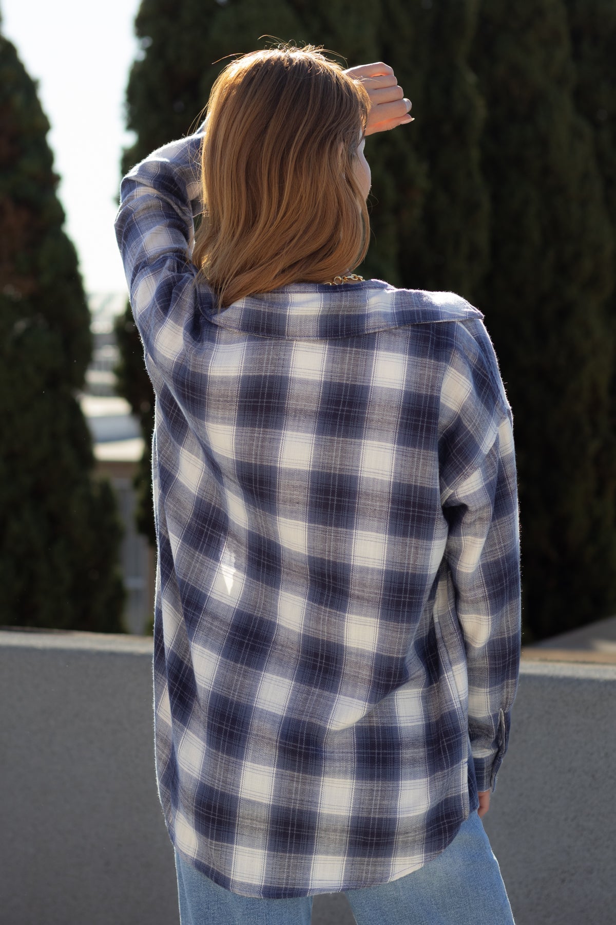 Blue Plaid Flannel Shirt | Pre Order - Magnolia Boutique