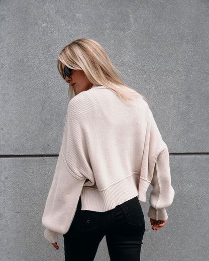 Bonfire Dolman Sleeve Sweater - Beige - Magnolia Boutique