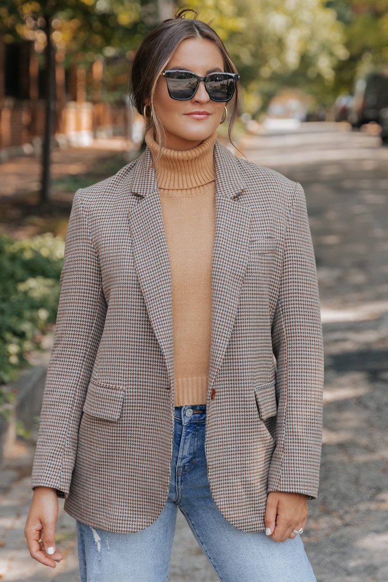 Boss Babe Oversized Plaid Blazer - Magnolia Boutique