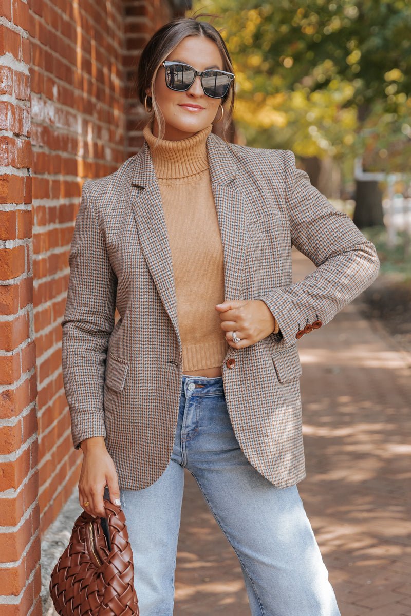 Boss Babe Oversized Plaid Blazer - Magnolia Boutique