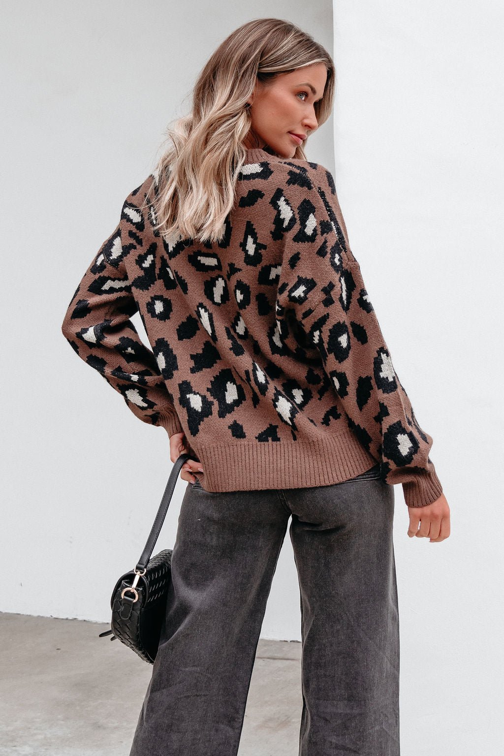 Brown Leopard Print Ribbed Sweater - Magnolia Boutique