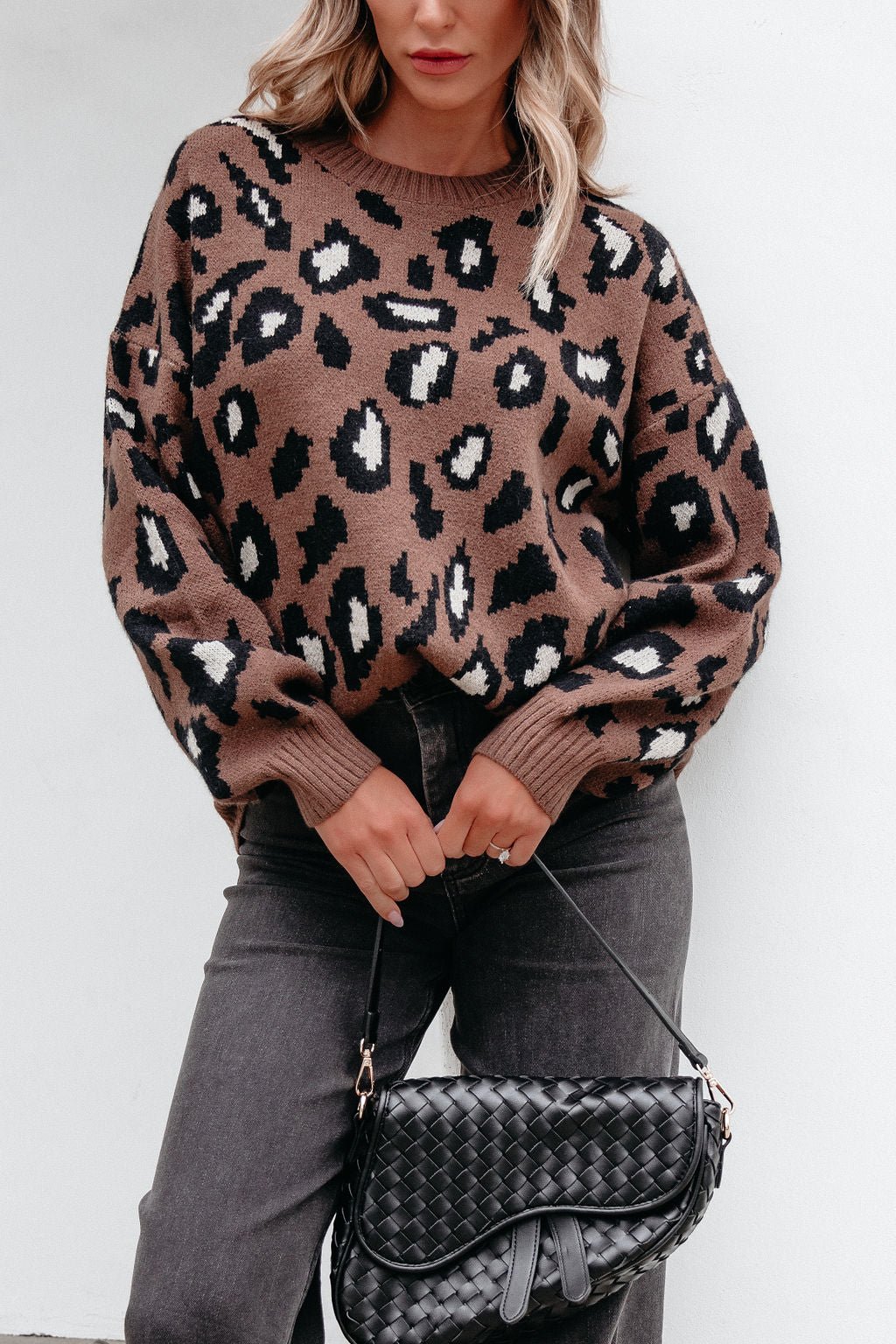 Brown Leopard Print Ribbed Sweater - Magnolia Boutique